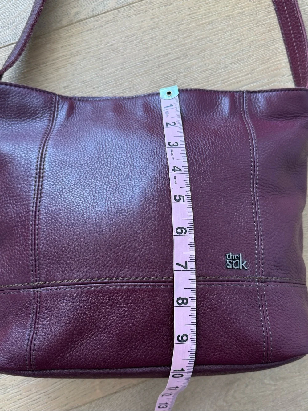 The Sak De Young Leather Hobo Bag Black Cherry